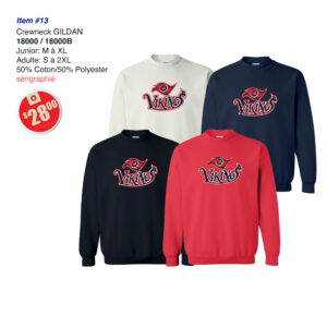 Items 13 Vikings Crewneck Gildan 18000 18000B 2025