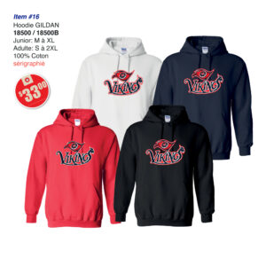 Items 16 Vikings Hoodie Gildan 18500 18500B 2025