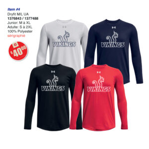 Items 04 Vikings Dryfit ML UA 1376843 1377488 2025