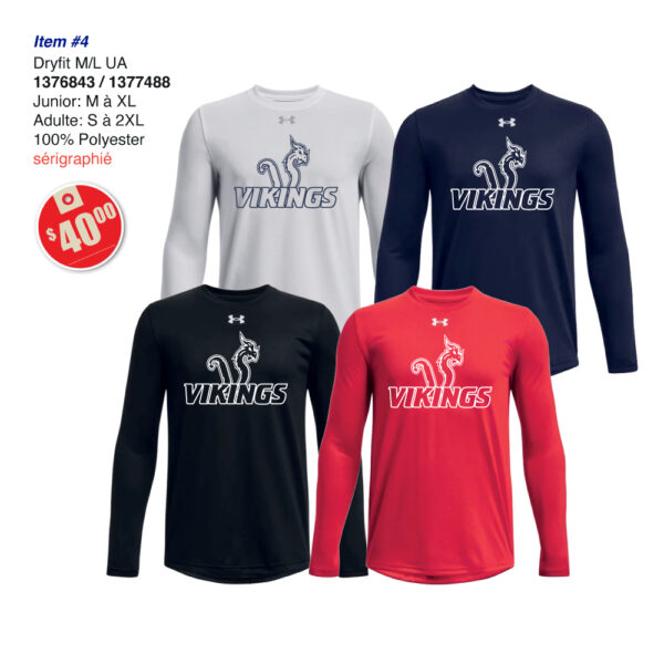 Items 04 Vikings Dryfit ML UA 1376843 1377488 2025